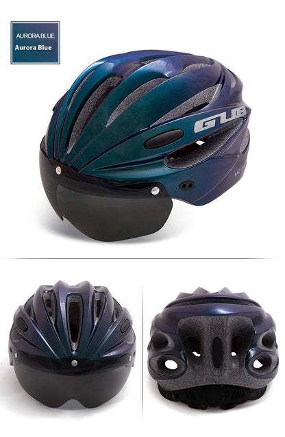 Mountain Bike Integrated Riding Cap Magnetic Goggles Helmet
