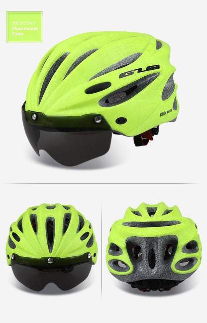 Mountain Bike Integrated Riding Cap Magnetic Goggles Helmet