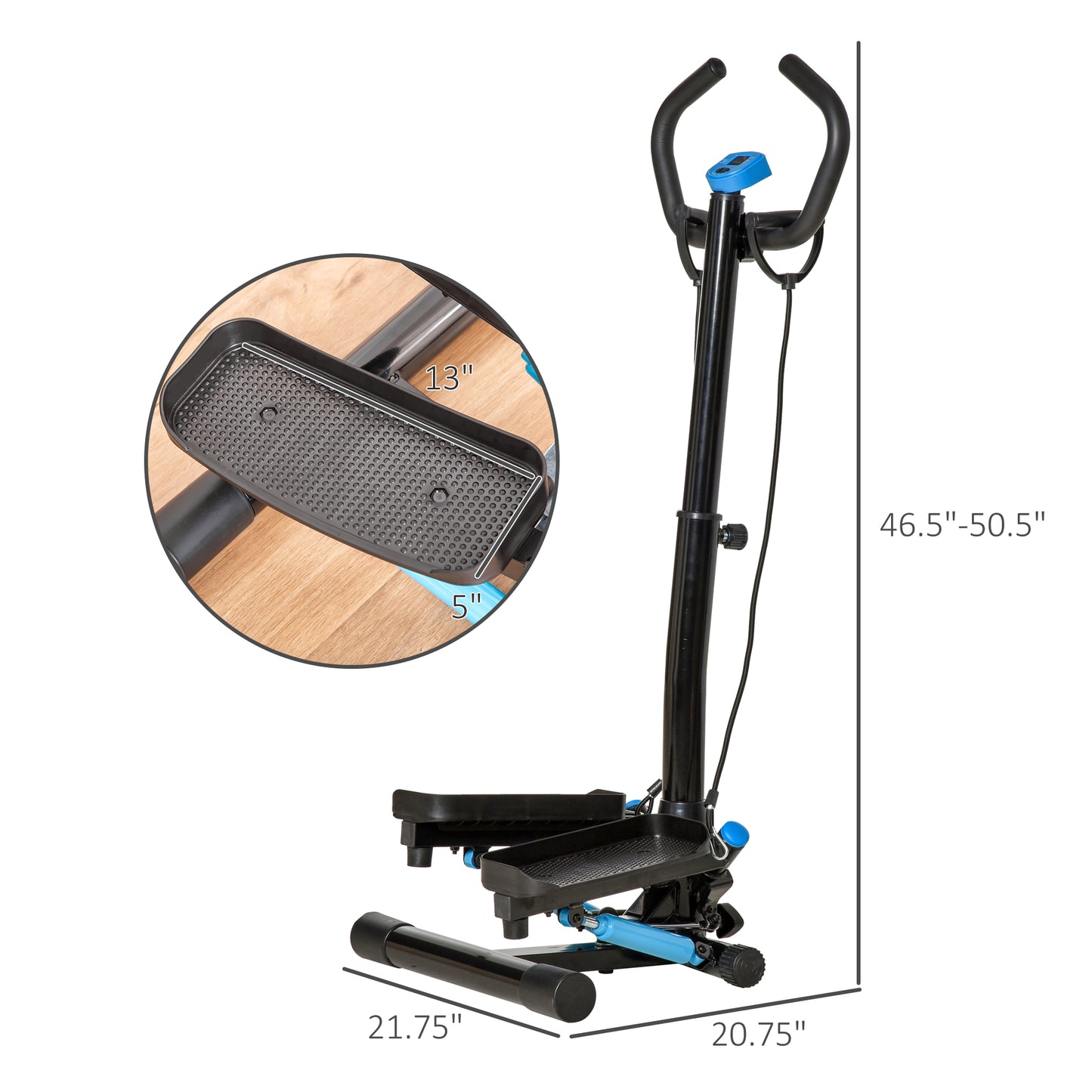 Twist Stepper Machine with Resistance Bands